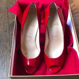Christian Louboutin Patent Leather Peep Toe